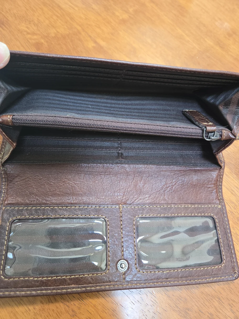 Jack Georges Dark Brown Full Grain 100% Leather RFID Protection Wallet
